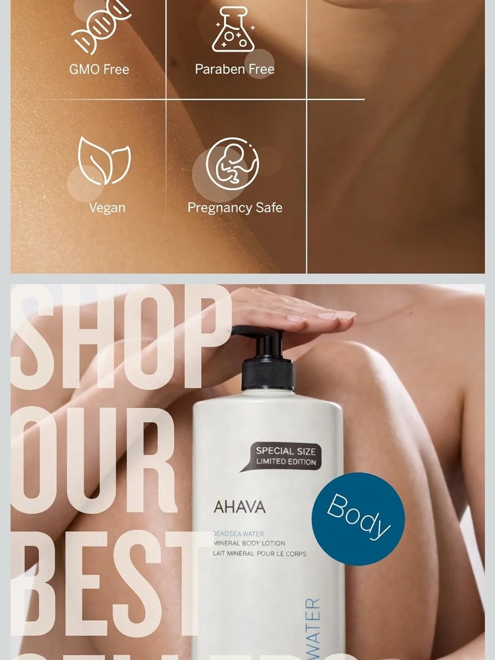 AHAVA Water Mineral Body Lotion – White - Picture 2 of 5